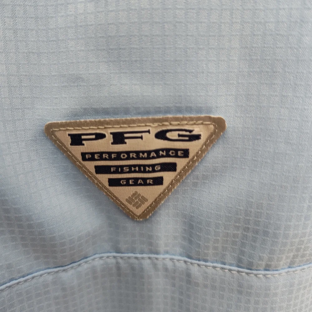 COLUMBIA Men's Tamiami Long Sleeve XXL Blue Fishing Shirt - Picture 8 of 9